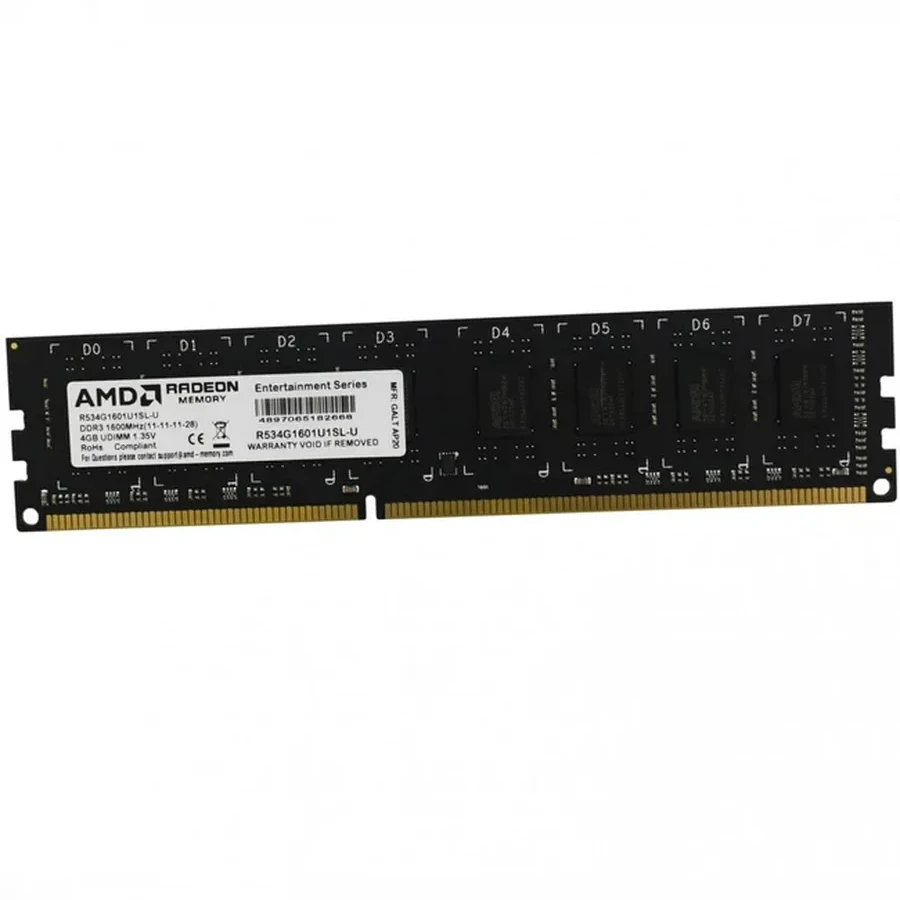 Оперативная память 4GB DDR3 1600MHz AMD Radeon R5 Entertainment Series PC3-12800 R5S34G1601U1S — 3