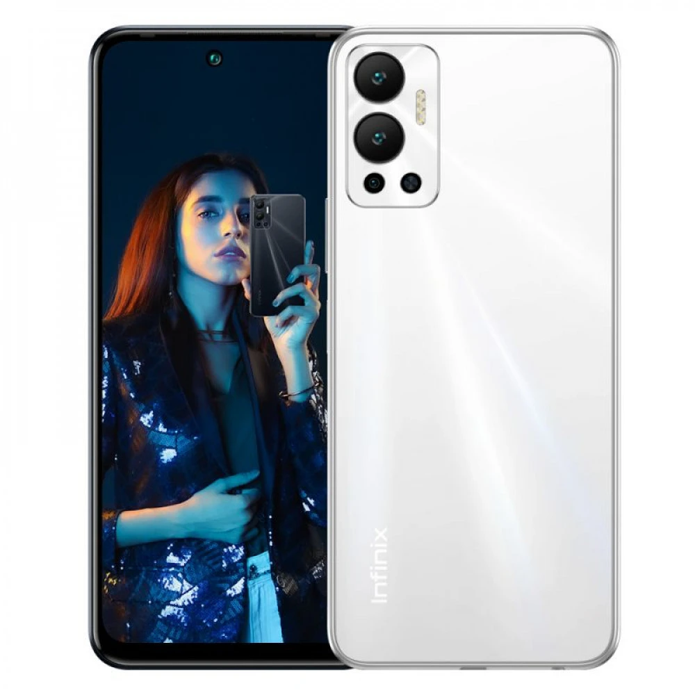 Смартфон Infinix HOT 12, G85 4/128GB, 6.82"IPS,1640x720, BT5.0, 2xSIM+microSD, Legend White — 3