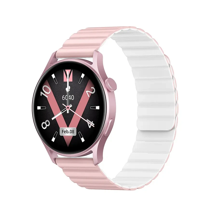 Смарт-часы Kieslect Lady Watch Lora 2, 1.3" AMOLED, IP68, 210мАч, розовый