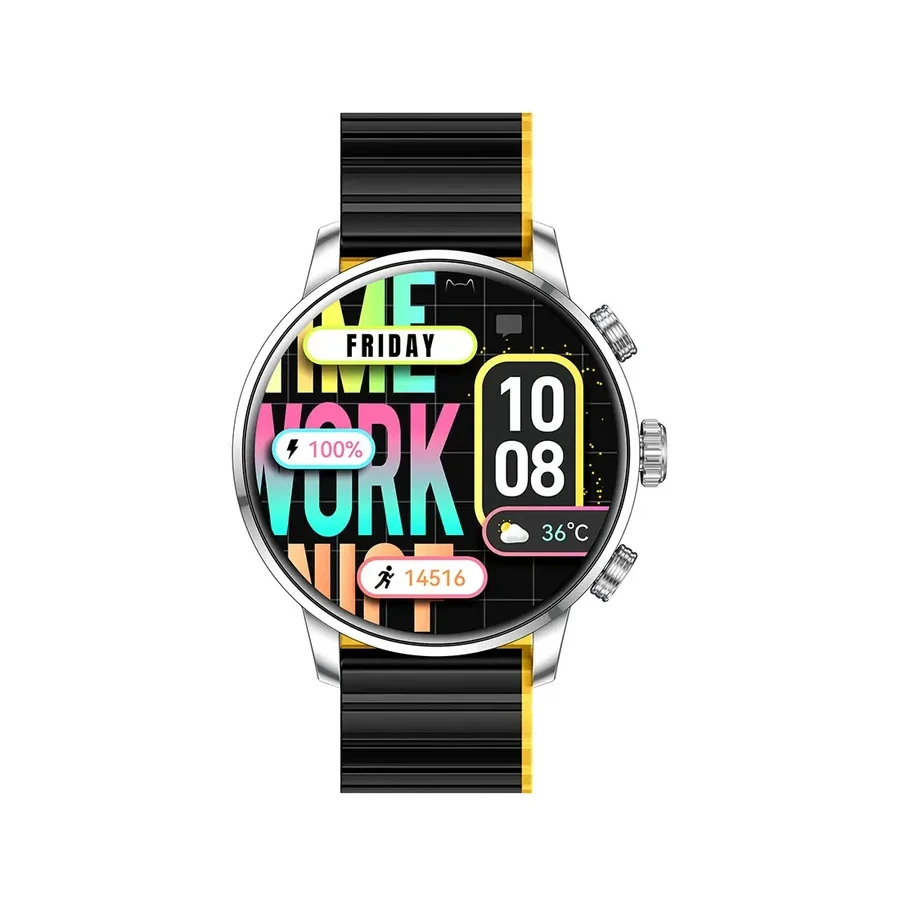 Смарт-часы Kieslect Calling Watch Kr2, 1.43" AMOLED, IP68, 360мАч, сталь — 2