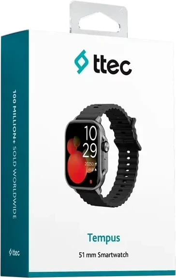 ttec Tempus 51mm TFT умные часы прямоугольные — 5