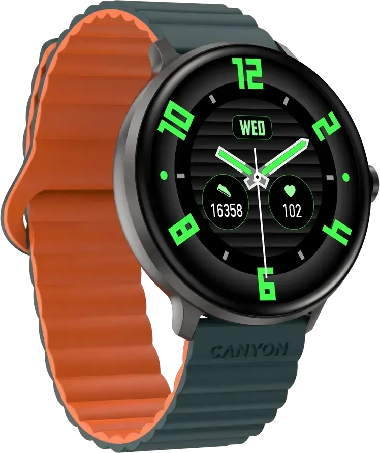CANYON Smart Watch Jacky SW-69, зелёный-оранжевый — 3