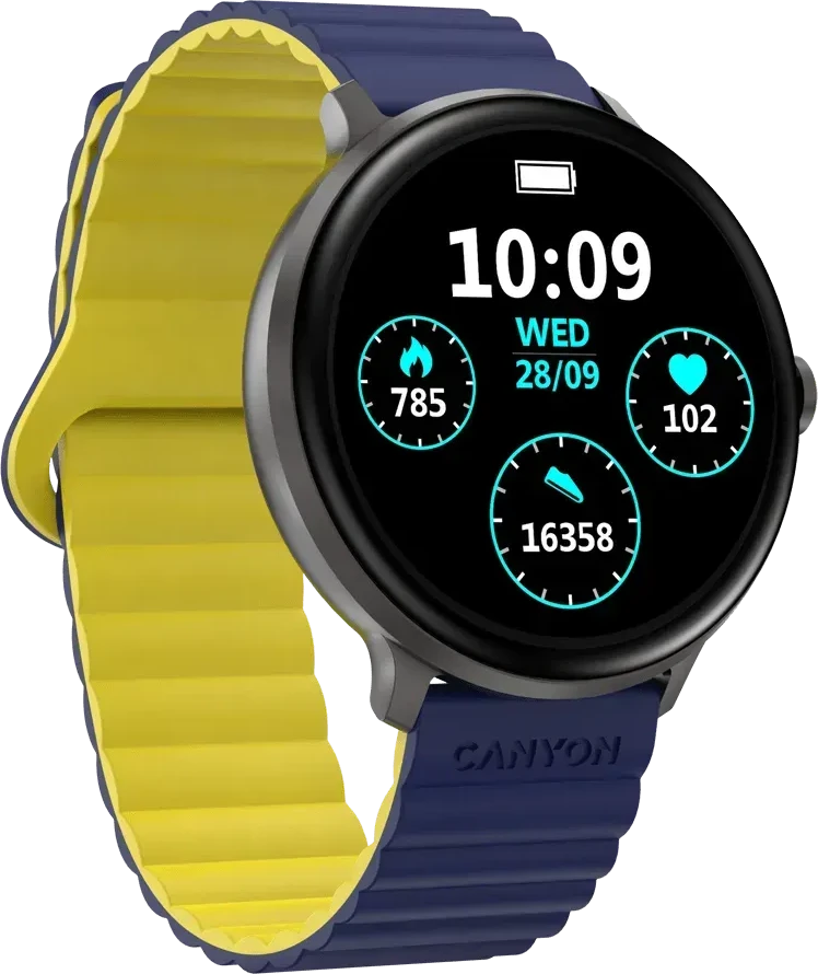 CANYON Smart Watch Jacky SW-69, синий-жёлтый — 3