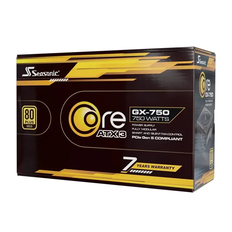 Блок питания Power supply ATX Seasonic Core GX-750, SRP-CGX751-A5A32SF, 80Plus Gold, Modular, ATX 3.0, 750W — 2