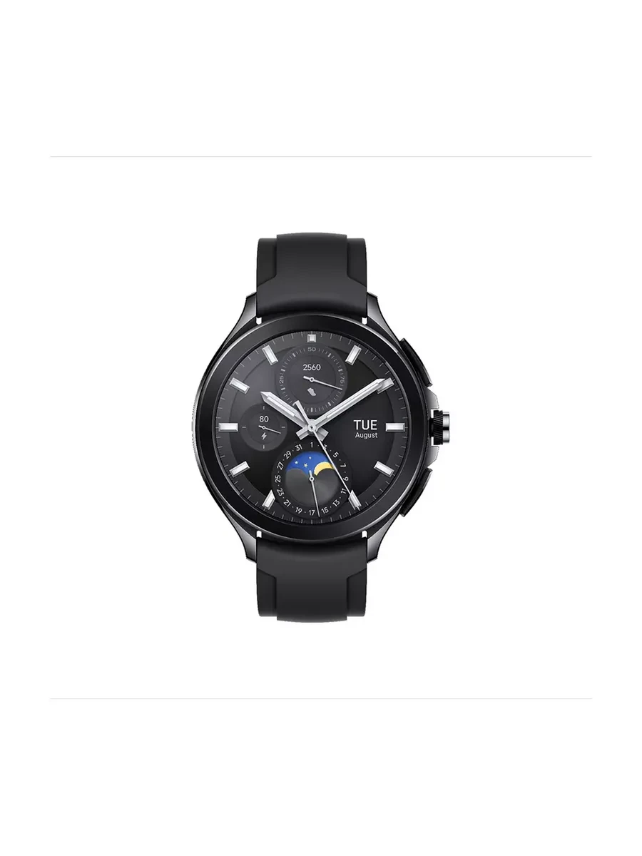 Смарт часы Xiaomi Watch 2 Pro-Bluetooth Black Case with Black Fluororubber Strap — 3