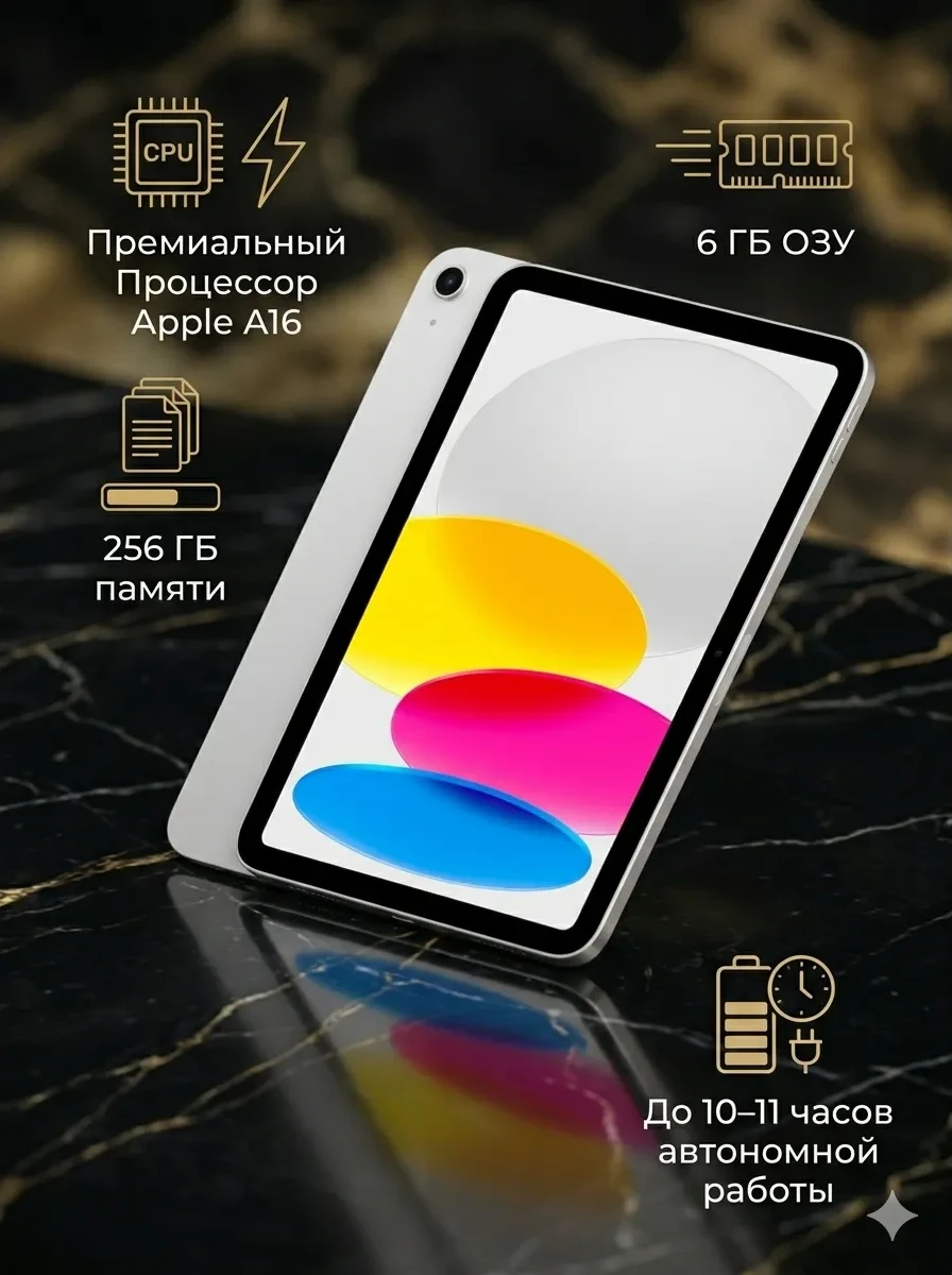 Планшет 11-inch iPad Wi-Fi 256GB - Silver,Model A3354