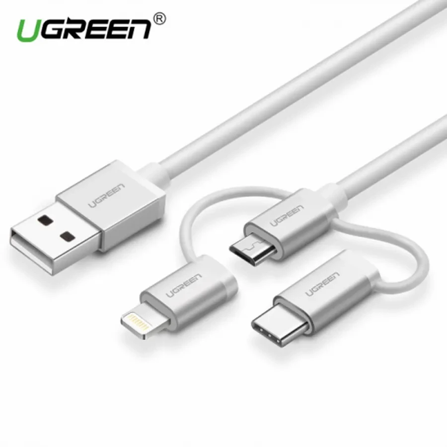 Кабель UGREEN US186 USB 2.0 3-в-1, 1.5м