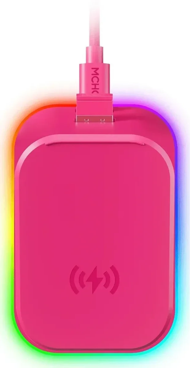 Мышь MCHOSE A7 V2 Ultra Plus MC-A7V2-11, Wireless, BT, USB, Rose Red — 3
