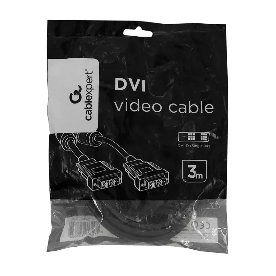 Кабель DVI-D Cablexpert CC-DVIL-BK-10, 18+1pin, 3м — 2