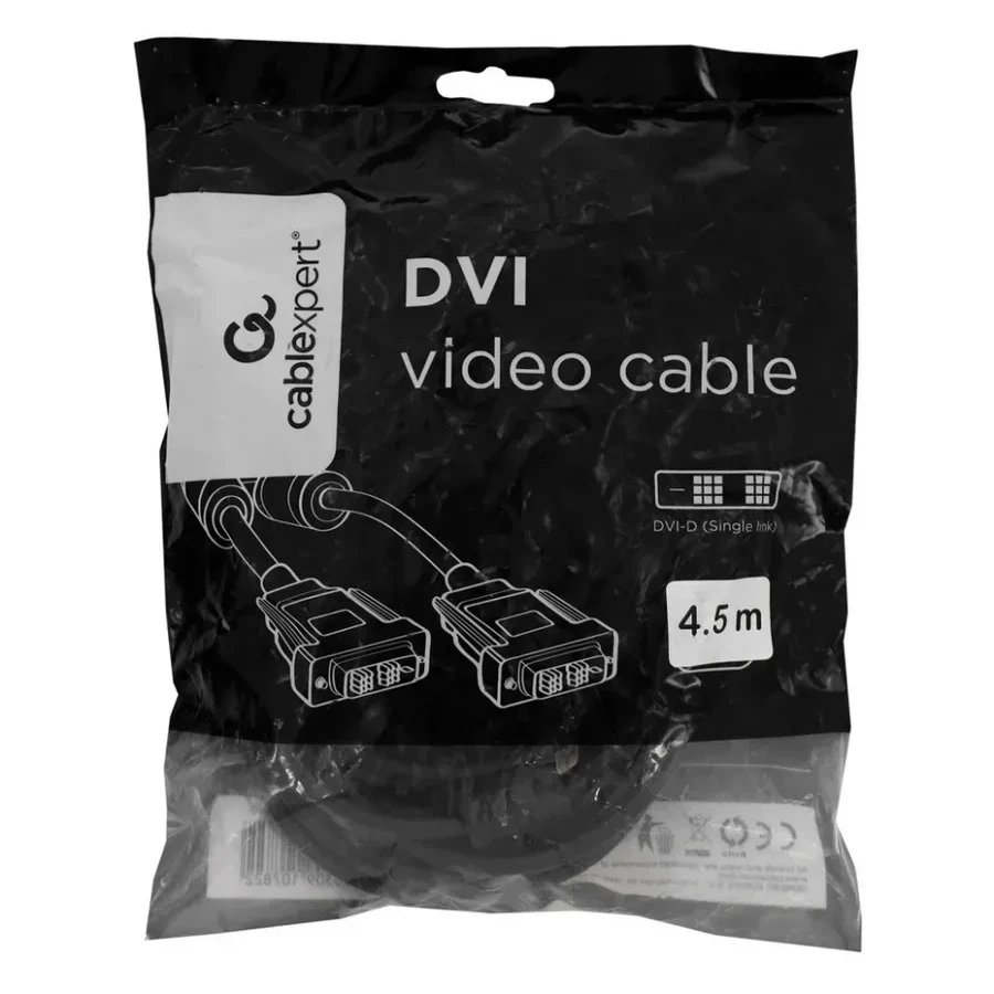 Кабель DVI-D Cablexpert CC-DVIL-BK-15, 18+1pin, 4.5м — 2