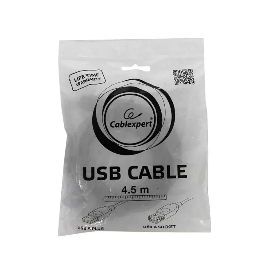 Удлинитель USB Cablexpert CCP-USB2-AMAF-15C, 4.5м