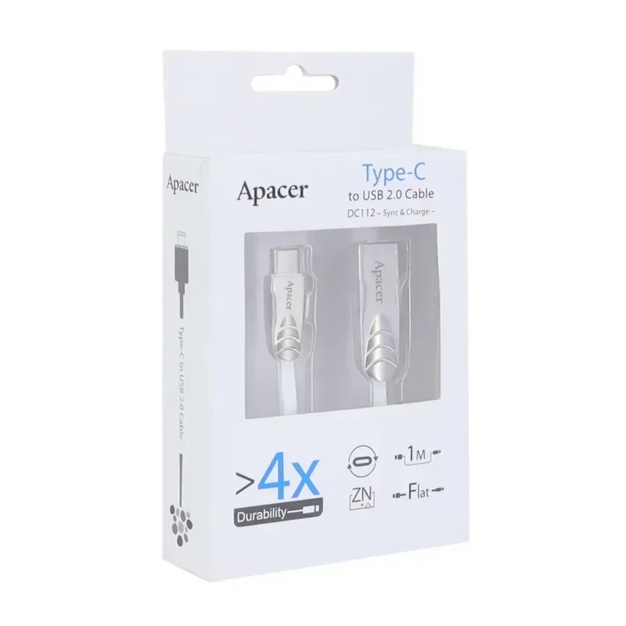 Кабель Apacer DC112, USB Type-A Type-C, 1м — 2