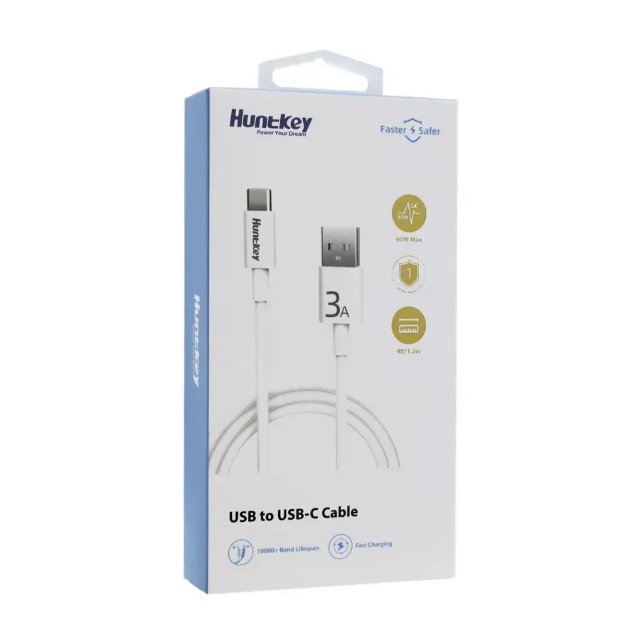 Кабель Huntkey HKCAC301200, USB Type-A Type-C — 2