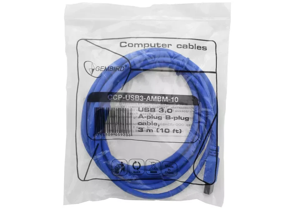 Кабель Cablexpert CCP-USB3-AMBM-10, USB 3.0, 3м — 2