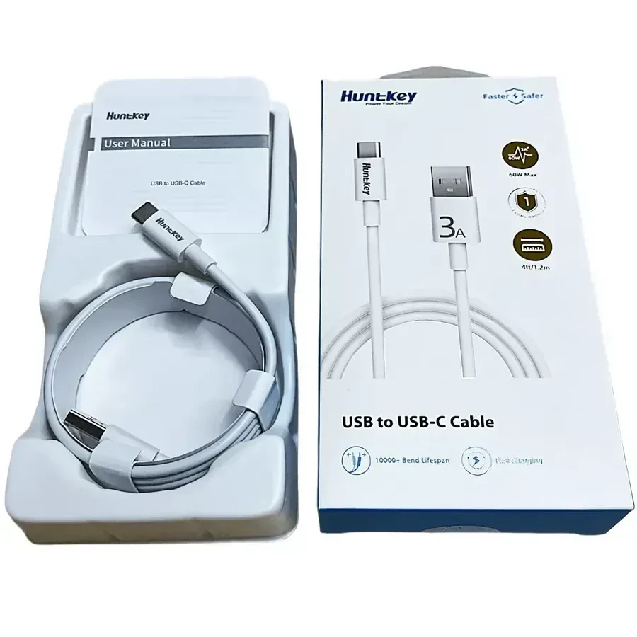 Кабель Huntkey HKCCC301204, USB Type-C Type-C — 3