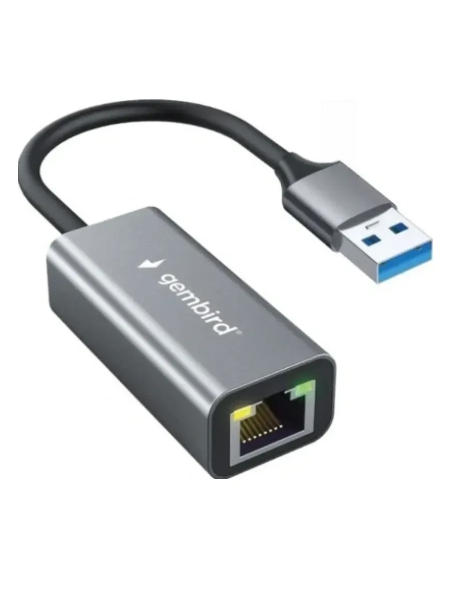 Переходник NIC USB, 10/100/1000/2500 Mb, Gembird NIC-U13, USB LAN