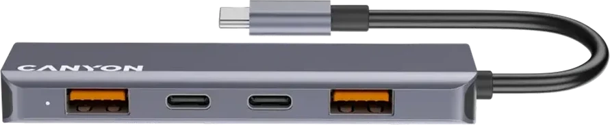 Переходник CANYON hub DS-18 5in1 USB-C Grey