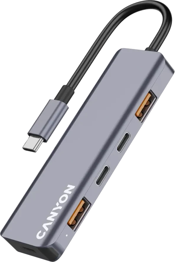 Переходник CANYON hub DS-18 5in1 USB-C Grey — 3