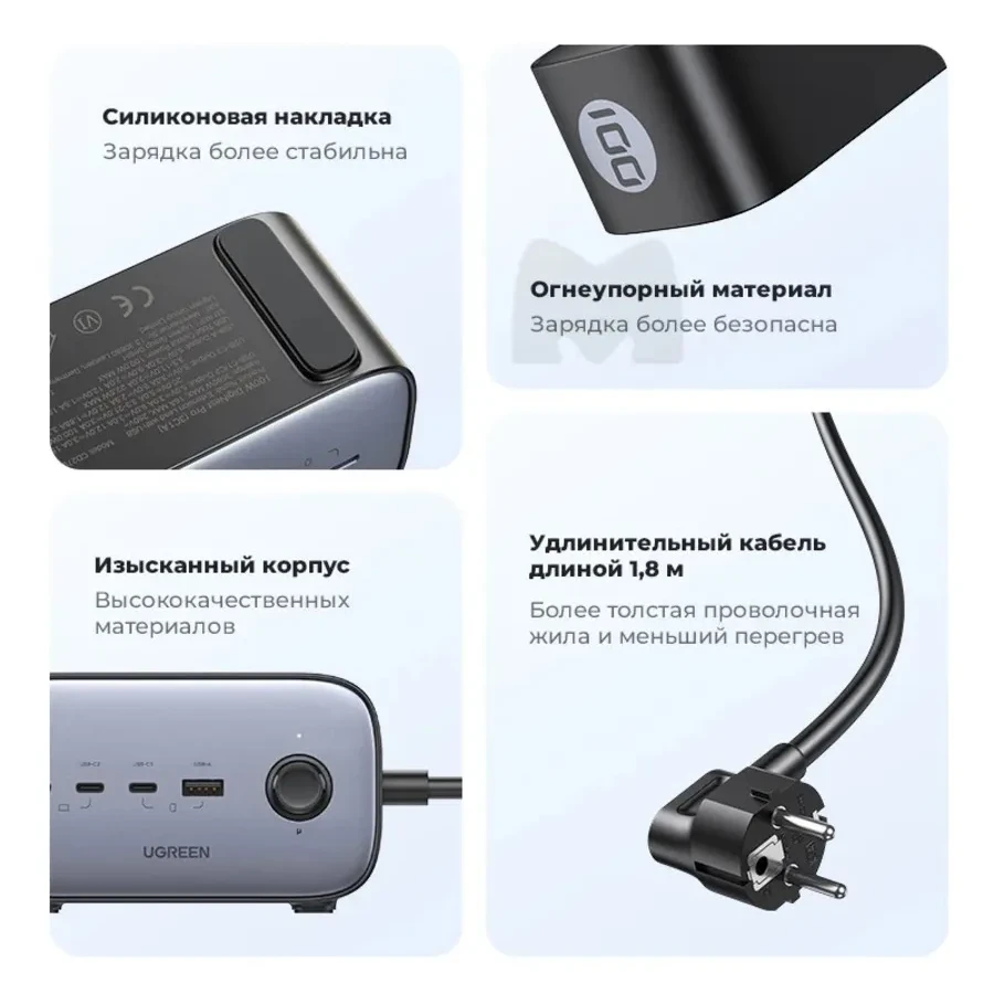 Сетевое зарядное устройство UGREEN 100W — 2
