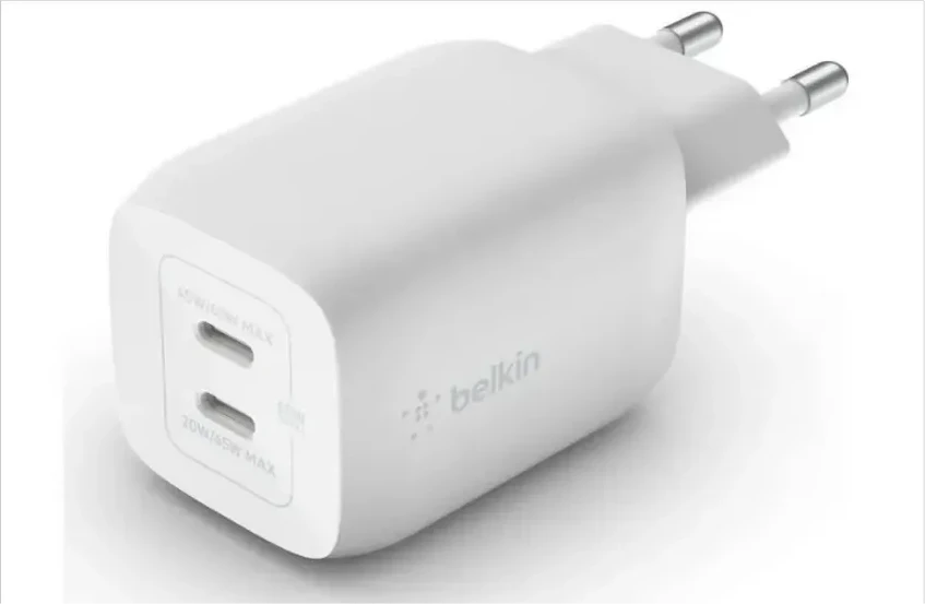 Зарядное устройство Belkin 65W 2xUSB-C GAN белый