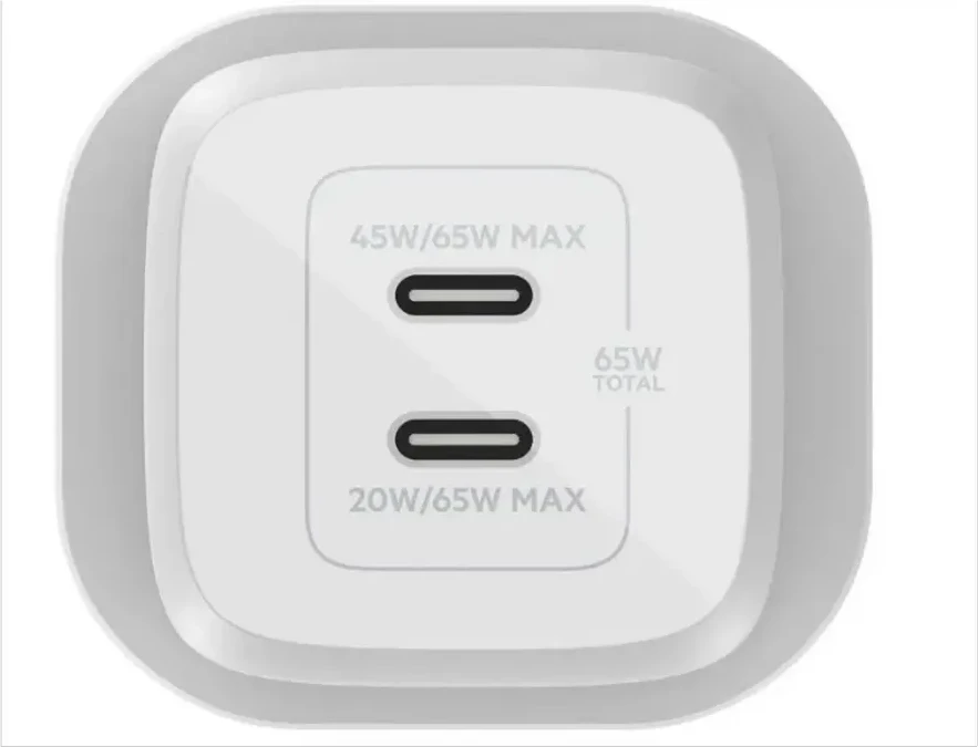 Зарядное устройство Belkin 65W 2xUSB-C GAN белый — 3