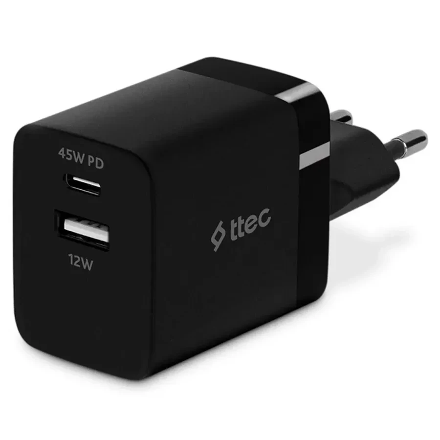 Зарядное устройство ttec SmartCharger 45W PD, чёрное