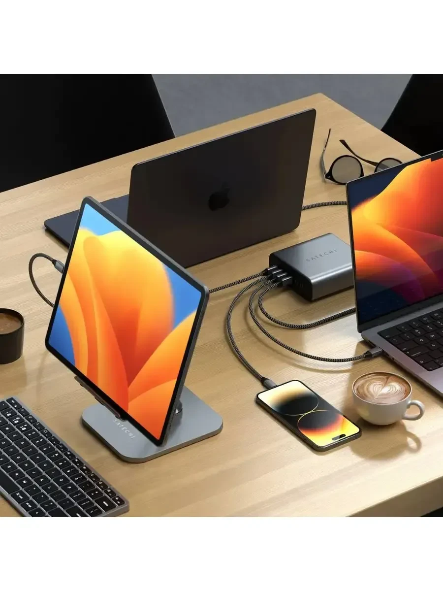 SATECHI зарядное устройство 200W USB-C 6-Port EU — 3
