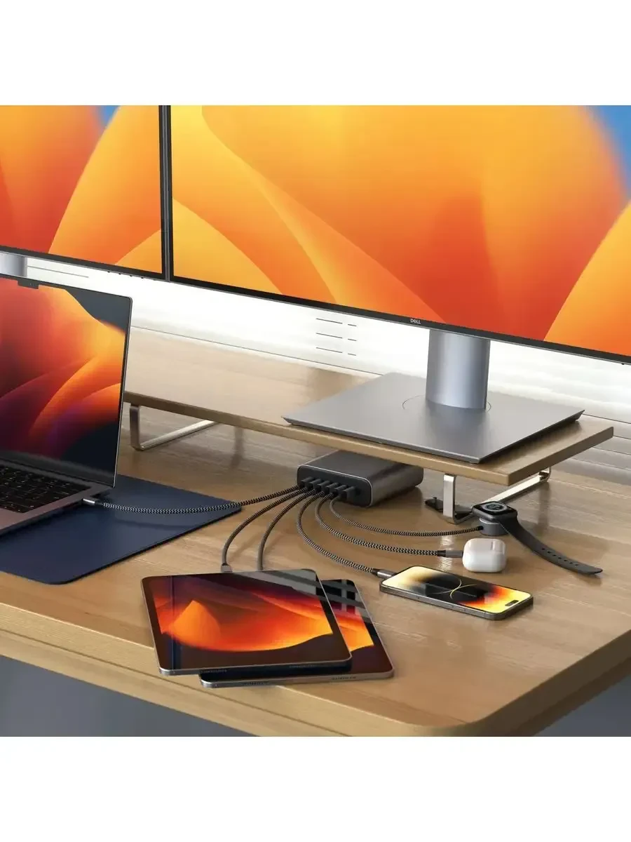 SATECHI зарядное устройство 200W USB-C 6-Port EU — 4