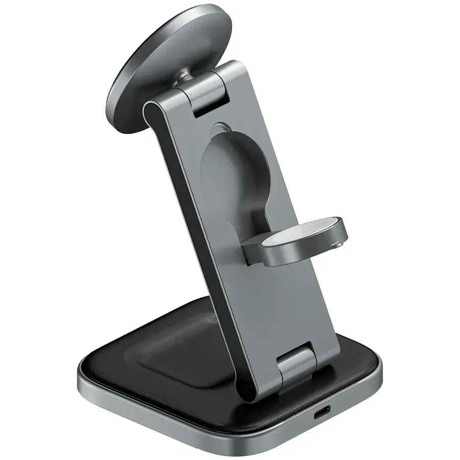 Зарядная станция SATECHI 3in1 Qi2 складная, Space Gray — 2
