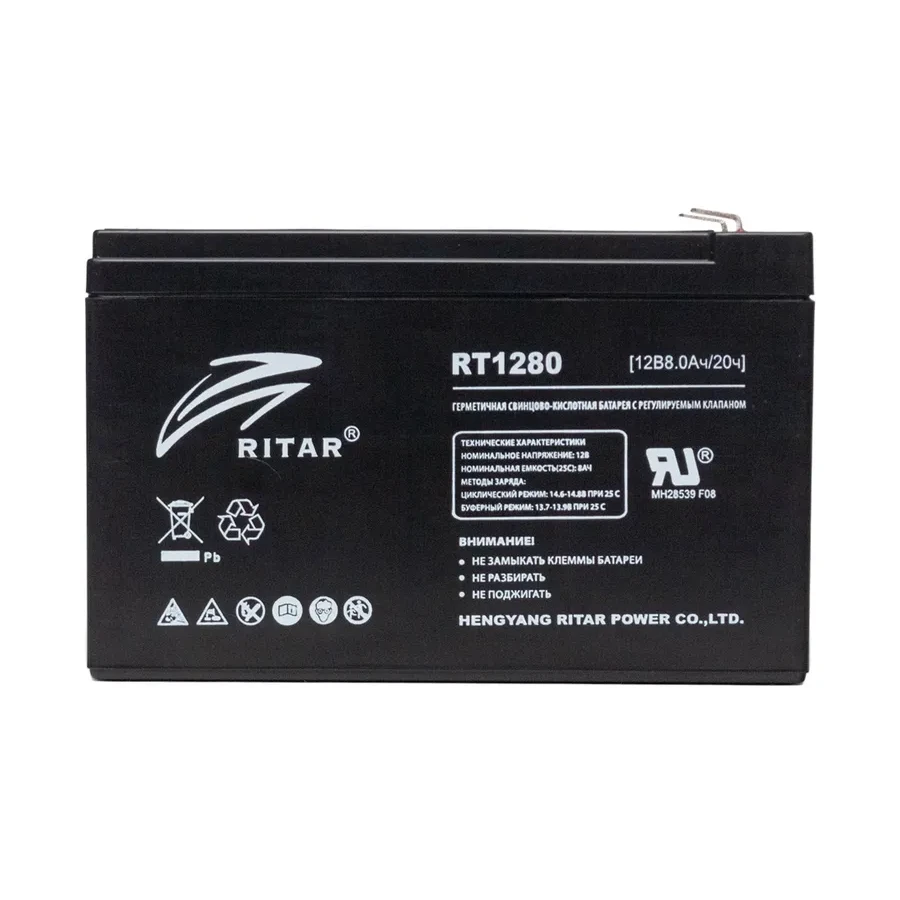 Батарея Ritar RT1280, 12В 8Ач, свинцово-кислотная — 2