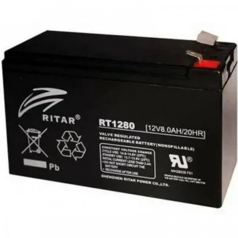 Батарея Ritar RT1280, 12В 8Ач, свинцово-кислотная — 4