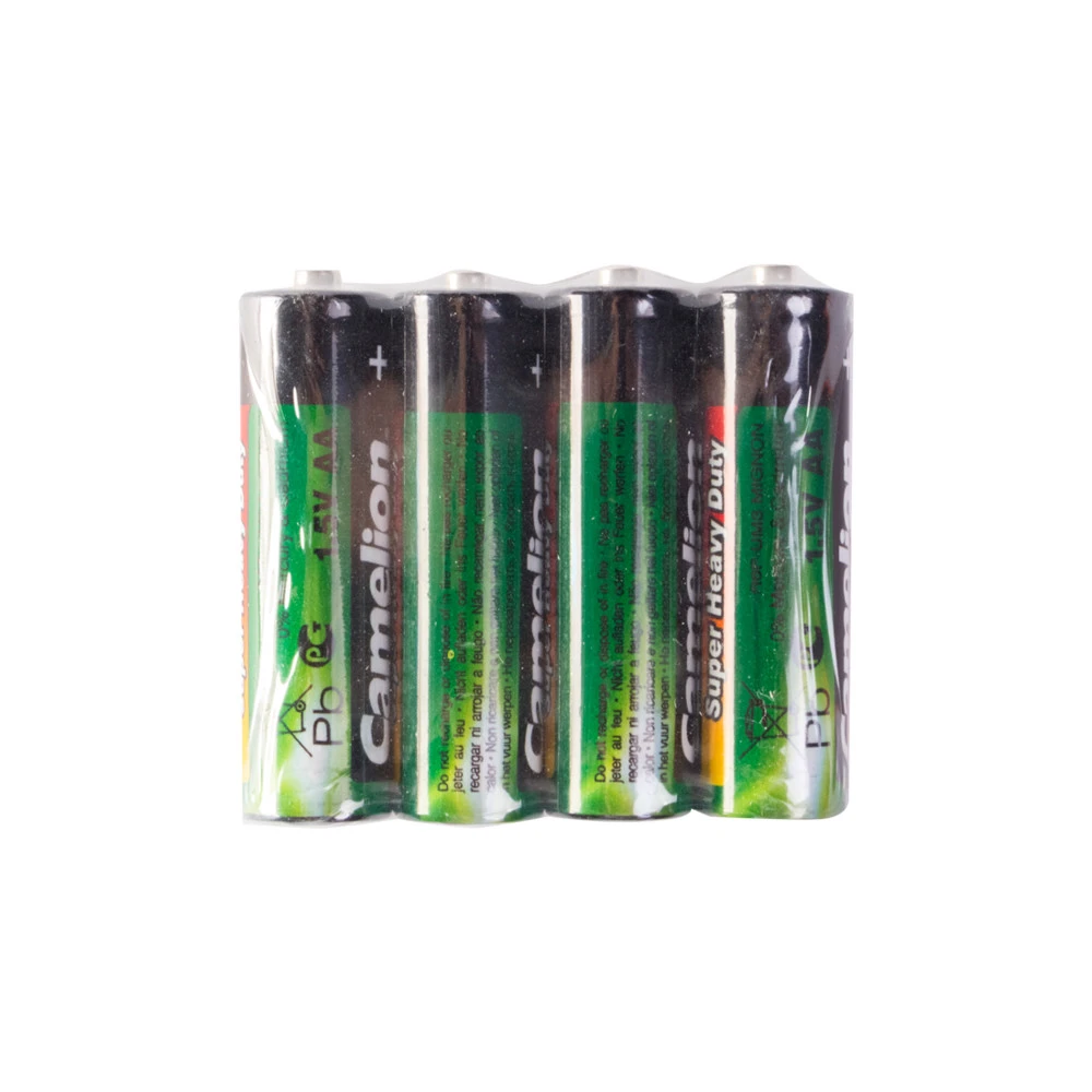 Батарейка CAMELION R6P-SP4G, AA 1.5V Super Heavy Duty, 4шт — 2