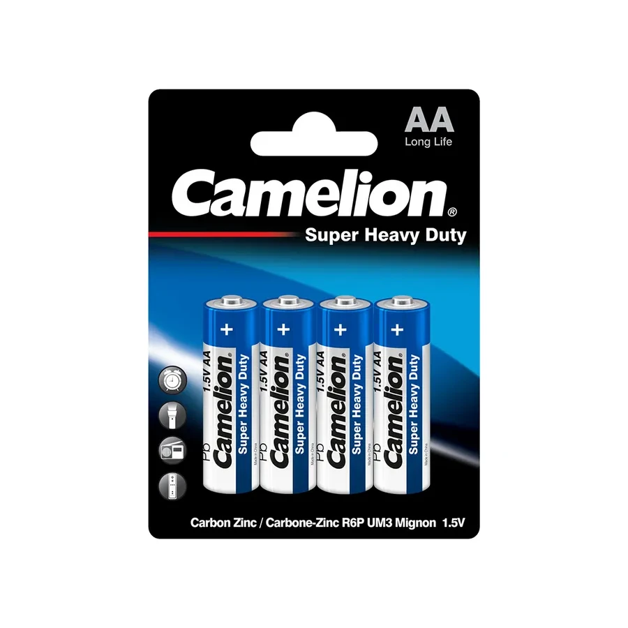 Батарейка CAMELION R6P-BP4B, AA 1.5V 1050mAh, 4шт