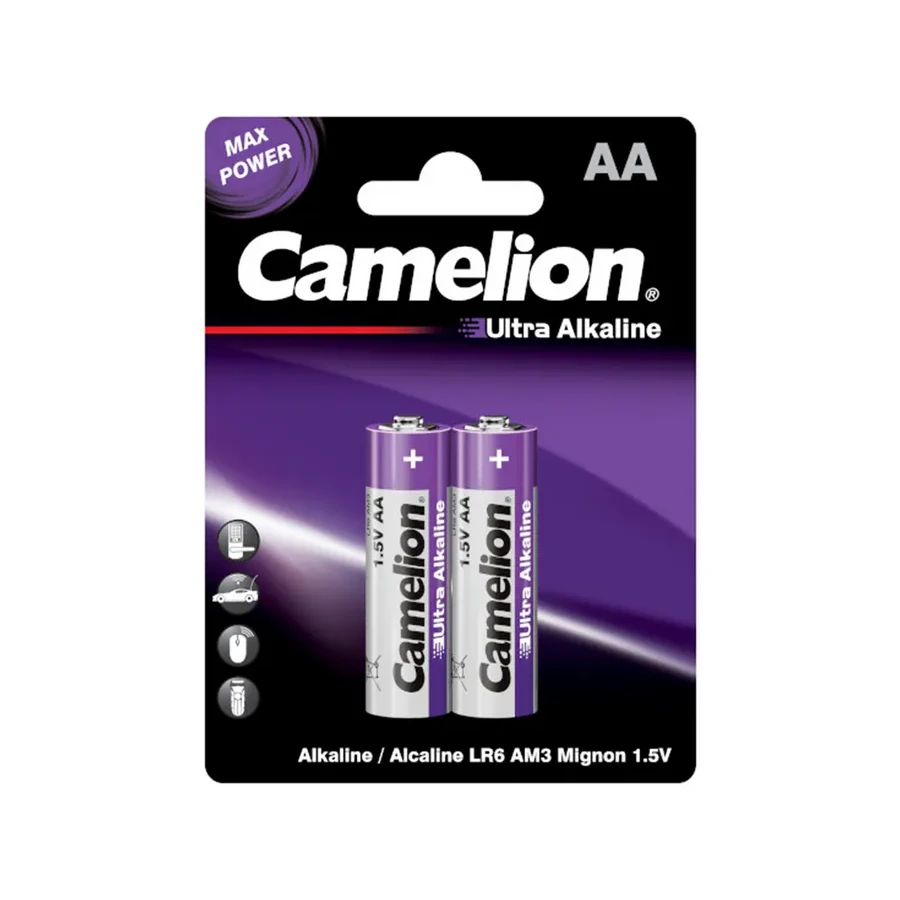 Батарейка CAMELION LR6-BP2UT, AA 1.5V 2700mAh Ultra Alkaline, 2шт