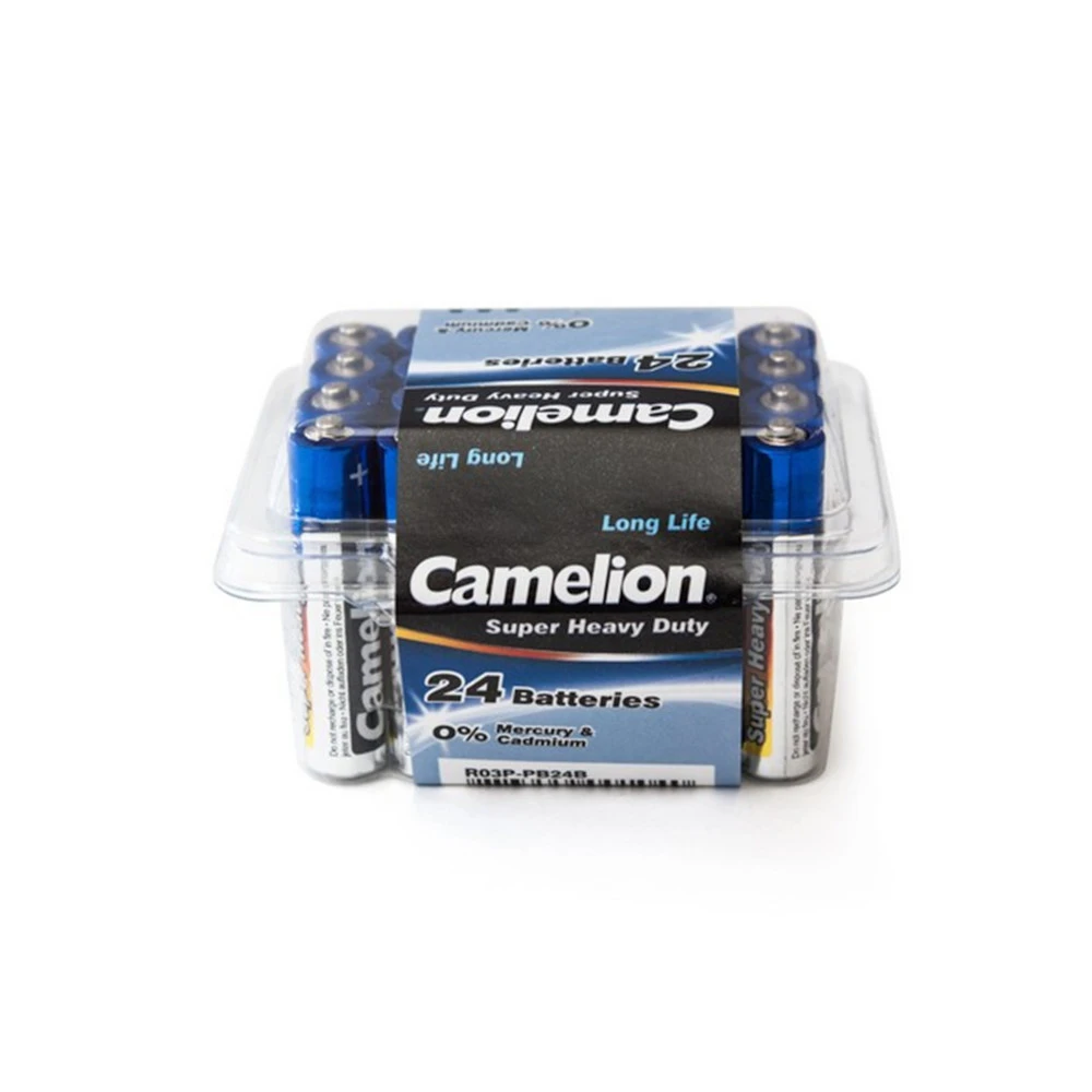 Батарейка CAMELION R03P-SP24B, AAA 1.5V 550mAh Super Heavy Duty, 24шт — 2
