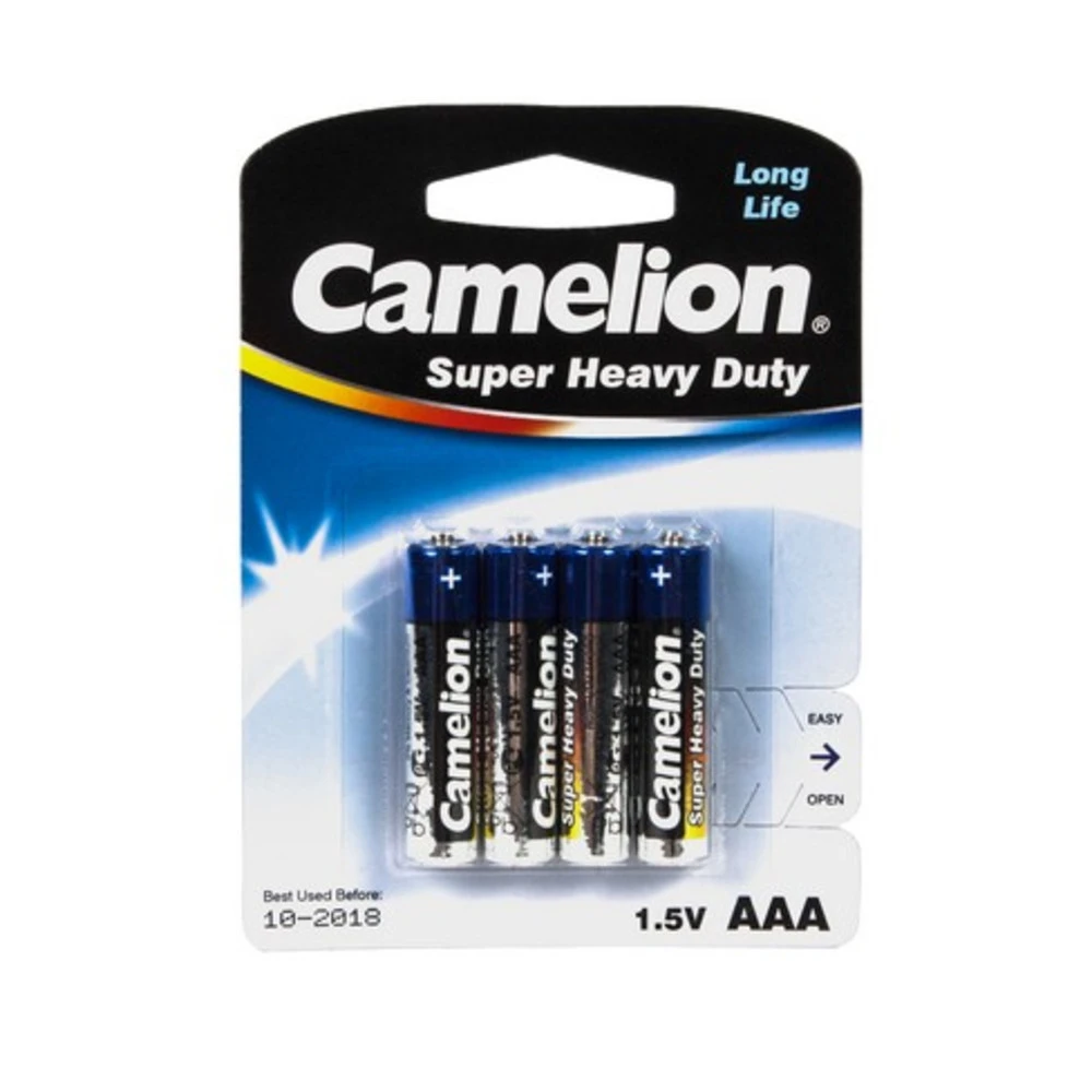Батарейка CAMELION R03P-BP4B, AAA 1.5V 550mAh Super Heavy Duty, 4шт — 2