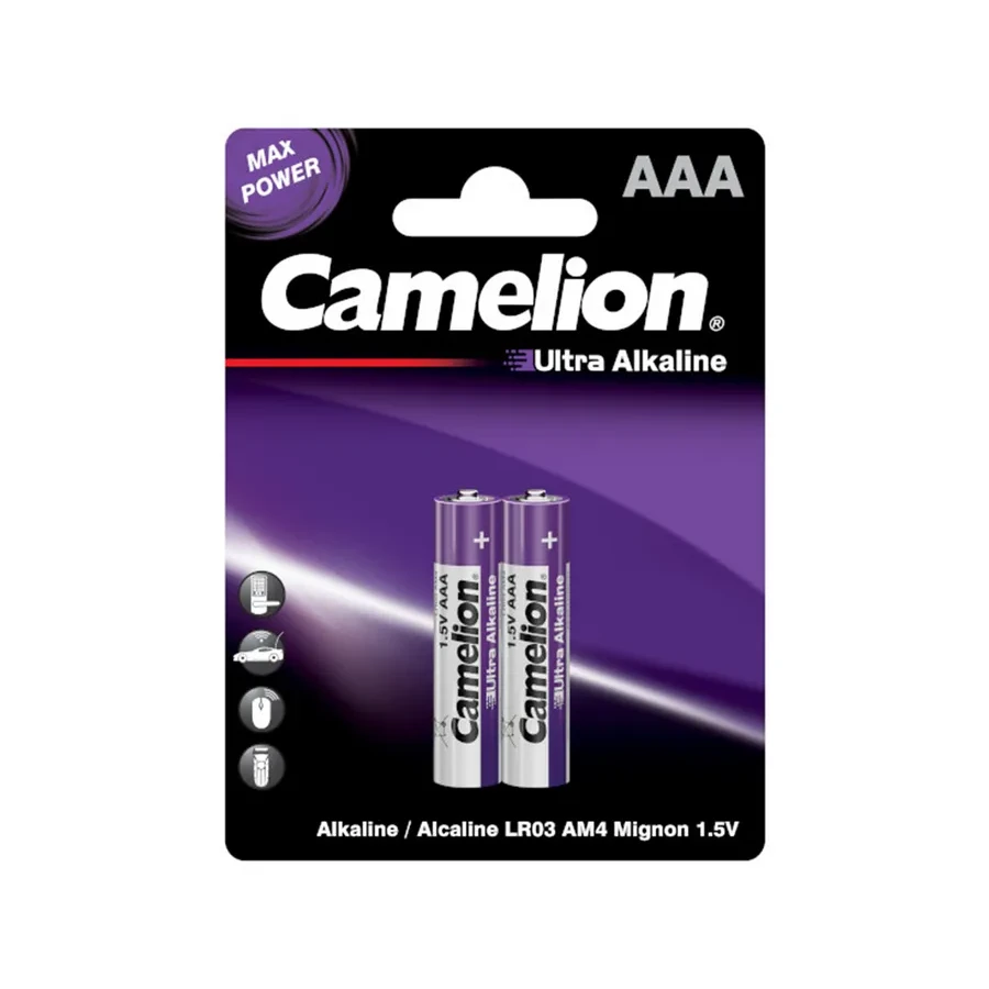 Батарейка CAMELION LR03-BP2UT, AAA 1.5V 1150mAh Ultra Alkaline, 2шт