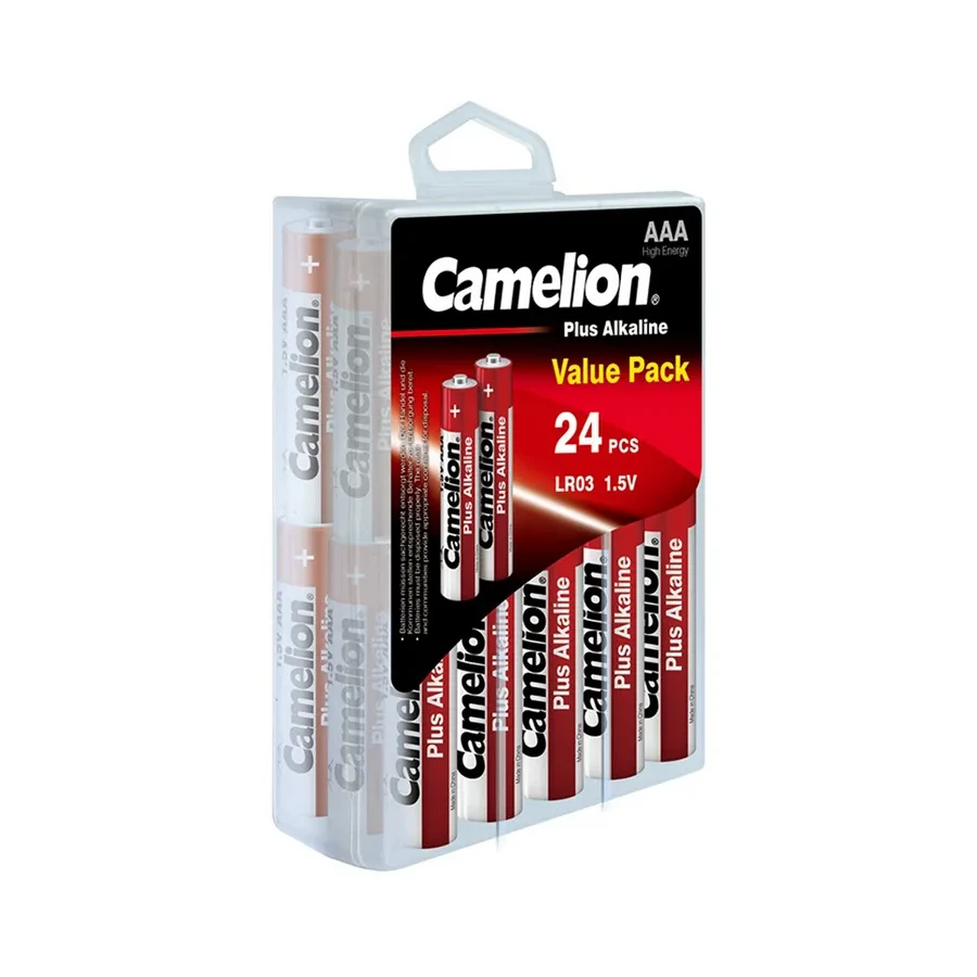 Батарейка CAMELION LR03-PB24, AAA 1.5V 1150mAh Plus Alkaline, 24шт