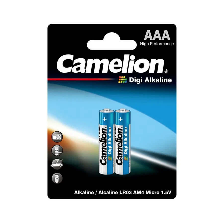 Батарейка CAMELION LR03-BP2DG, AAA 1.5V 1250mAh Digi Alkaline, 2шт