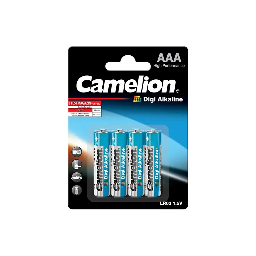Батарейка CAMELION LR03-BP4DG, AAA 1.5V 1250mAh Digi Alkaline, 4шт