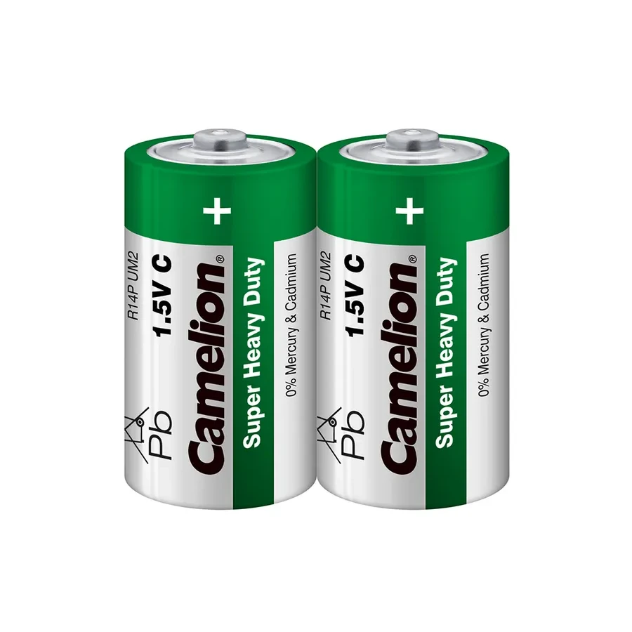 Батарейка CAMELION R14P-SP2G, C 1.5V Super Heavy Duty, 2шт