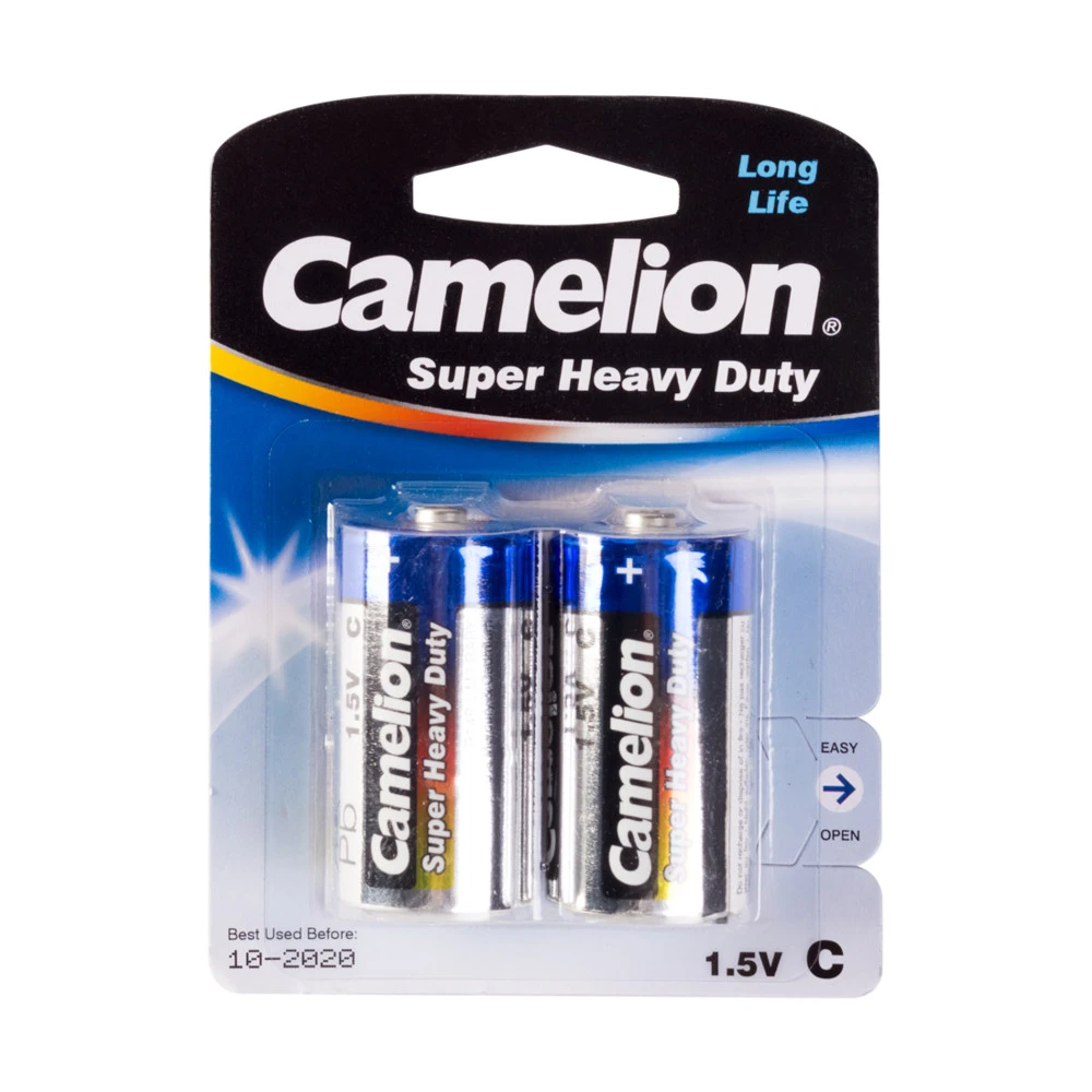 Батарейка CAMELION R14P-BP2B, C 1.5V Super Heavy Duty, 2шт — 2