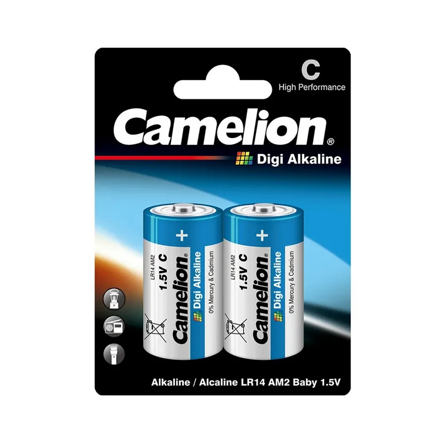Батарейка CAMELION LR14-BP2DG, C 1.5V 8000mAh Digi Alkaline, 2шт — 2