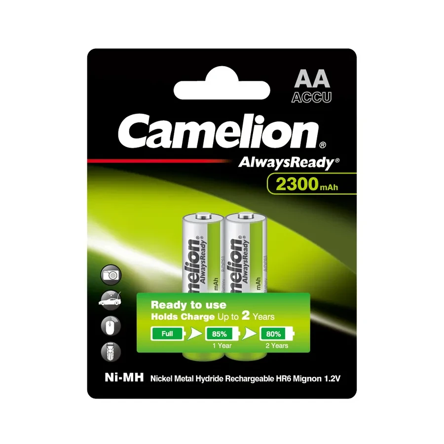 Аккумулятор CAMELION NH-AA2300ARBP2, AA 1.2V 2300mAh Ni-MH, 2шт