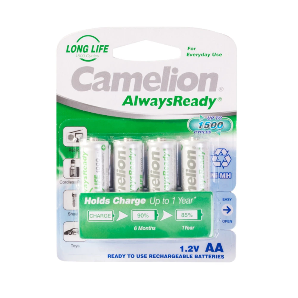 Аккумулятор CAMELION NH-AA1000ARBP4, AA 1.2V 1000mAh Ni-MH, 4шт — 2