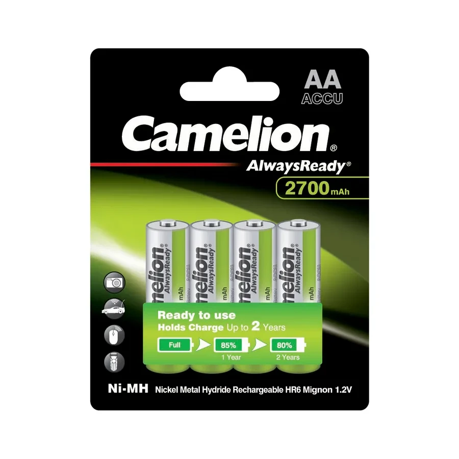 Аккумулятор CAMELION NH-AA2700, Ni-MH, 2700мАч, 4 шт