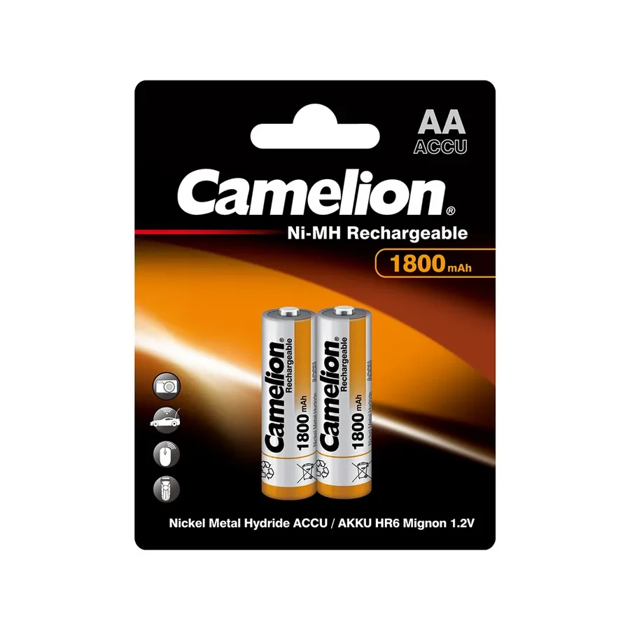 Аккумулятор CAMELION NH-AA1800, Ni-MH, 1800мАч, 2 шт