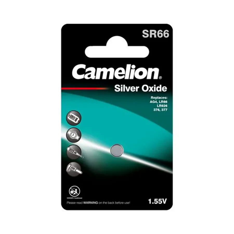 Батарейка CAMELION SR66-BP1, оксид серебра, 1 шт