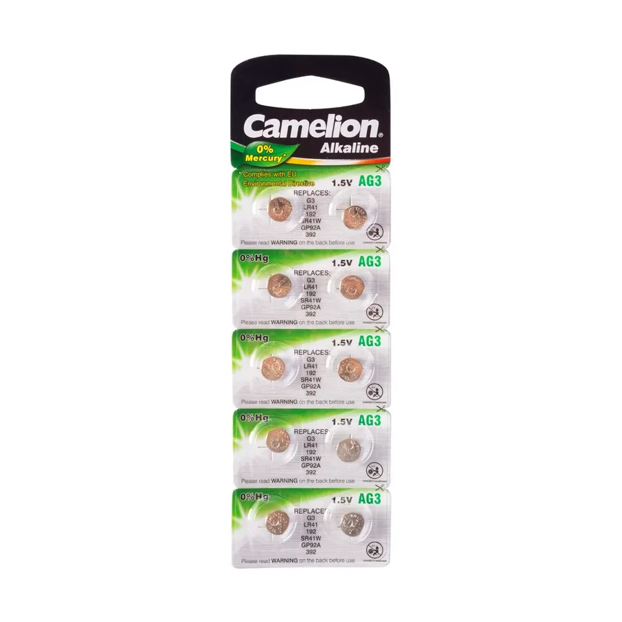 Батарейка CAMELION AG3-BP10, щелочная, 10 шт
