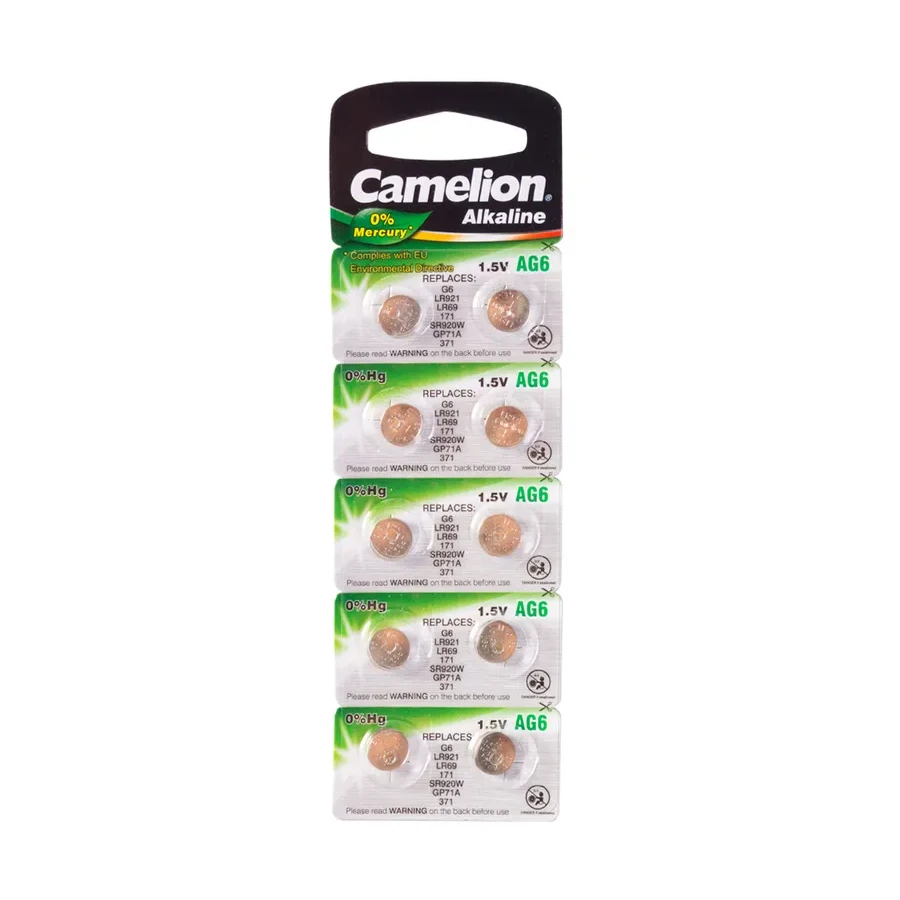 Батарейка CAMELION AG6, Alkaline, 1.5V, 10 шт.